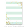 Load image into Gallery viewer, "Krissy" Mint Striped Baptism Invitation