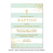 Load image into Gallery viewer, "Krissy" Mint Striped Baptism Invitation