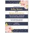 Load image into Gallery viewer, "Krissy" Navy Stripe Baby Shower Invitation
