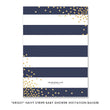 Load image into Gallery viewer, "Krissy" Navy Stripe Baby Shower Invitation