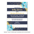 Load image into Gallery viewer, "Krissy" Navy Stripe Baby Shower Invitation