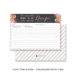 Load image into Gallery viewer, Elegant Pink Bloom and Chalkboard Bridal Shower Invitation with flowy pink fonts and grey striped background.
