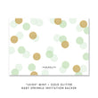 Load image into Gallery viewer, "Leigh" Mint + Gold Glitter Dots Baby Sprinkle Invitation