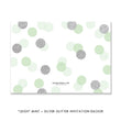 Load image into Gallery viewer, "Leigh" Mint + Silver Glitter Dots Baby Shower Invitation
