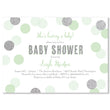 Load image into Gallery viewer, "Leigh" Mint + Silver Glitter Dots Baby Shower Invitation