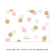 Load image into Gallery viewer, "Leigh" Pink, Mint + Gold Glitter Dots Baby Shower Invitation