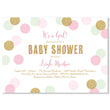 Load image into Gallery viewer, "Leigh" Pink, Mint + Gold Glitter Dots Baby Shower Invitation