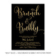 Load image into Gallery viewer, "Mila" Black + Gold Glitter Brunch & Bubbly Bridal Shower Invitation