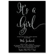 Load image into Gallery viewer, "Mila" Black + Silver Glitter Baby Shower Invitation