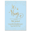 Load image into Gallery viewer, "Mila" Blue + Gold Glitter Baby Shower Invitation