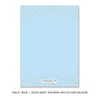 Load image into Gallery viewer, "Mila" Blue + Gold Twins Baby Shower Invitation