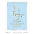 Load image into Gallery viewer, "Mila" Blue + Gold Glitter Baby Shower Invitation
