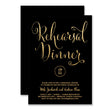 Load image into Gallery viewer, Black + Gold glitter "Mila" rehearsal dinner invitations | digibuddha.com