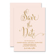 Load image into Gallery viewer, Blush pink + gold glitter "Mila" save the date cards | digibuddha.com