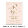Load image into Gallery viewer, "Mila" Blush + Gold Glitter Twins Baby Shower Invitation