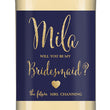 Load image into Gallery viewer, "Mila" Navy + Gold Glitter Bridesmaid Proposal Wine Labels