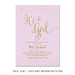 Load image into Gallery viewer, "Mila" Lilac + Gold Glitter Baby Shower Invitation