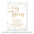 Load image into Gallery viewer, "Mila" Twins Boy + Girl Gender Neutral Baby Shower Invitation