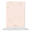 Load image into Gallery viewer, "Mila" Blush + Gold Glitter Snowflakes Baby Shower Invitation