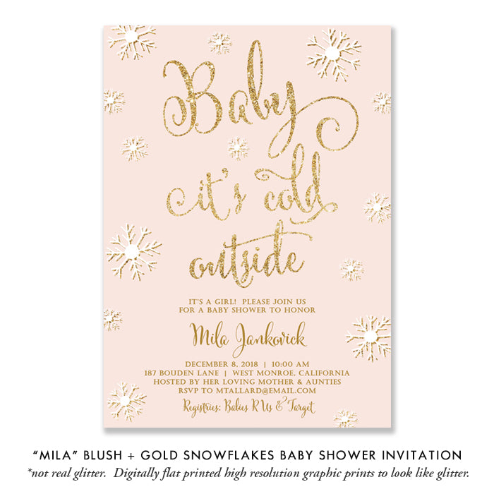 Baby It's Cold Outside Winter Baby Shower Invitation