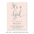 Load image into Gallery viewer, "Mila" Blush + Silver Glitter Baby Shower Invitation