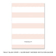 Load image into Gallery viewer, "Mila" Blush Stripe + Silver Glitter Baby Shower Invitation