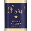 Load image into Gallery viewer, "Mila" Navy + Gold Glitter Wedding Wine Labels