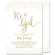 Load image into Gallery viewer, "Mila" White + Gold Glitter Baby Shower Invitation