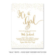 Load image into Gallery viewer, "Mila" White + Gold Glitter Baby Shower Invitation