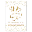 Load image into Gallery viewer, "Mila" White + Gold Glitter Kids Birthday Invitation