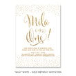 Load image into Gallery viewer, "Mila" White + Gold Glitter Kids Birthday Invitation