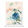 Load image into Gallery viewer, Elegant peach and navy floral bridal shower invitation featuring classic peach and deep blue flowers