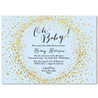 Load image into Gallery viewer, "Remy" Blue + Gold Glitter Baby Shower Invitation