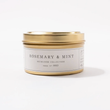 Load image into Gallery viewer, Rosemary & Mint Gold Tin Candle