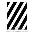 Load image into Gallery viewer, Elegant glam black and silver bridal shower invitation with black and white stripes and silver glitter.