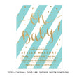 Load image into Gallery viewer, "Stella" Aqua + Gold Glitter Baby Shower Invitation