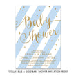 Load image into Gallery viewer, "Stella" Blue + Gold Glitter Baby Shower Invitation