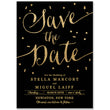 Load image into Gallery viewer, "Stella" Black + Gold Glitter Confetti Save The Date Card