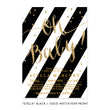Load image into Gallery viewer, "Stella" Black + Gold Glitter Baby Shower Invitation