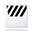 Load image into Gallery viewer, Elegant glam black and silver bridal shower invitation with black and white stripes and silver glitter.
