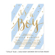 Load image into Gallery viewer, "Stella" Blue + Gold Glitter Baby Shower Invitation