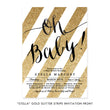 Load image into Gallery viewer, "Stella" Gold Glitter Stripe Baby Shower Invitation