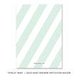 Load image into Gallery viewer, "Stella" Mint + Gold Glitter Baby Shower Invitation