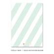 Load image into Gallery viewer, Mint stripe + gold "Stella" engagement party invitation backer | digibuddha.com