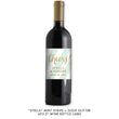 Load image into Gallery viewer, Mint stripe + gold glitter confetti "Stella" wine bottle label | digibuddha.com