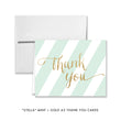 Load image into Gallery viewer, Gold and Stripe Mint Bridal Shower Invitations, featuring mint and white stripes and gold fonts, by Digibuddha.
