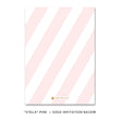 Load image into Gallery viewer, Pink + Gold Glitter "Stella" striped baby shower invitation backer | digibuddha.com