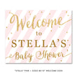 Load image into Gallery viewer, "Stella" Pink + Gold Glitter It's A Girl Baby Shower Invitation