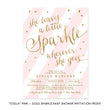 Load image into Gallery viewer, "Stella" Pink + Gold Sparkle Baby Shower Invitation