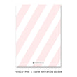 Load image into Gallery viewer, Elegant blush and silver bridal shower invitations with chic pink stripes and an elegant silver glitter font, by Digibuddha.